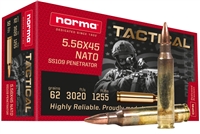 NORMA TACTICAL â€“ 5.56Ã—45 NATO â€“ 62 GR â€“ SS109 PENETRATOR (M855) â€“ QTY 50