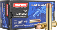 .357 MAGNUM â€“ 158 GR â€“ JHP â€“ NORMA SAFEGUARD â€“ SELF-DEFENSE â€“ QTY 50