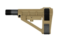 SB TACTICAL SBA4 PISTOL STABILIZING BRACE WITH CARBINE EXTENSION- FLAT DARK EARTH