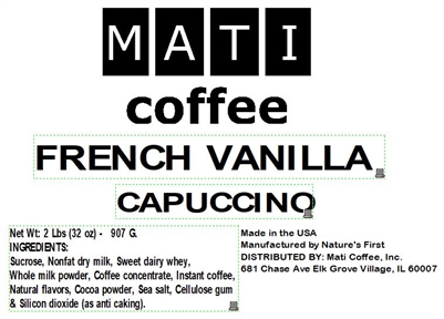 French Vanilla Cappuccino For Bravilor Sego 12 - Pack of 6