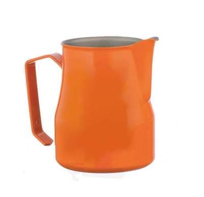 Europa Milk Pitcher Stainless Steel Orange Professional 25 Oz.