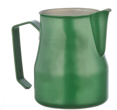 Europa Milk Pitcher Stainless Steel Green 16 oz.