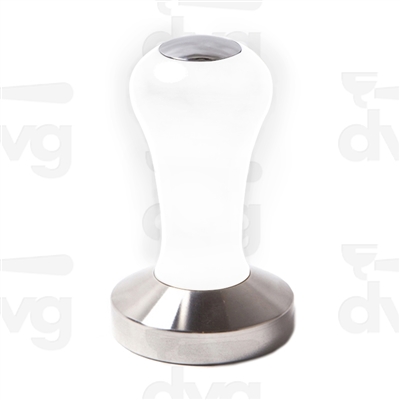 TOP CLASS COFFEE TAMPER, WHITE WOOD HANDLE WITH FLAT BOTTOM DIA 53