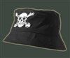 Pirate Black Bucket or Fishing Cap Cotton Light weight