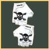 Pirate G Gloves White Short Amara