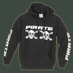 Pirate Skull Hoodie Black Hooded Sweatshirt Muff Pocket