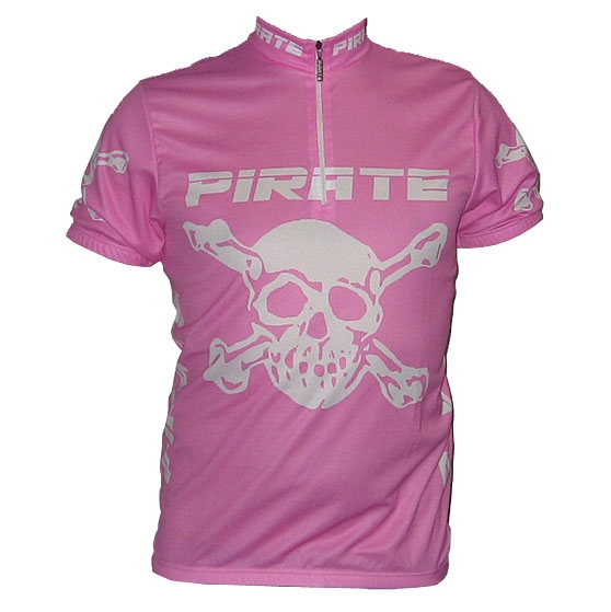 Pirate Cycling Jersey PINK Short Sleeve, XS-3XL