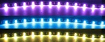 RGB LED Flex Strip - 12vdc - Water Resistant, Double Density strip with leads!