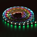 Water Resistant Dream Color Digital/Magic LED Addressable Pixel RGBIC LED Lights! IP65 Chasing, Fading, Endless Cool effects - 5 Meter(16.4FT), 12VDC - SPI Compatible SK6812 RGBIC! 300 Pixels per 5M Reel - 60LED/Meter, High Density!