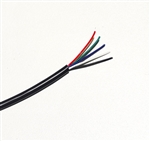 Waterproof RGBW+Common Connecting Jumper Wire - 5 Conductor, RGBW & Black (Common). 22 AWG Gauge Stranded) PER FOOT