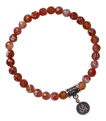 Crackled Fire Agate Bracelet ELEMENT FIRE- zen jewelz