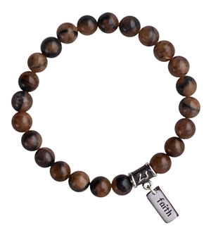 Chiastolite Bracelet HAVE FAITH - zen jewelz