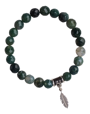 Moss Agate Bracelet WELCOME CHANGE - zen jewelz