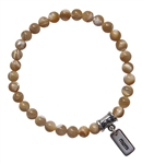 BE BLISSFUL - Mother of Pearl Healing Crystal Bracelet - zen jewelz