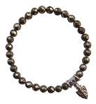 Iron Pyrite Bracelet BE FEARLESS - zen jewelz