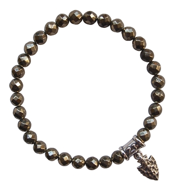 Iron Pyrite Bracelet BE FEARLESS - zen jewelz