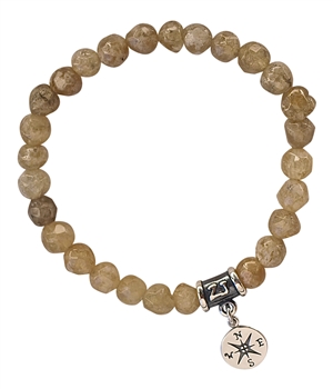 Golden Rutilated Quartz Bracelet BREATHE DEEPLY - zen jewelz