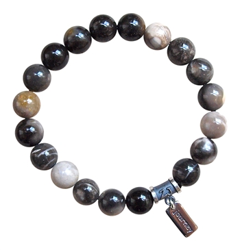 Grey Tiger Eye Bracelet BE TRUE - zen jewelz