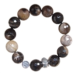 SELF DISCOVERY - Grey Tiger Eye Healing Crystal Stretch Bracelet - zen jewelz