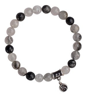 Tourmalinated Quartz Bracelet SYNCHRONICITY - zen jewelz