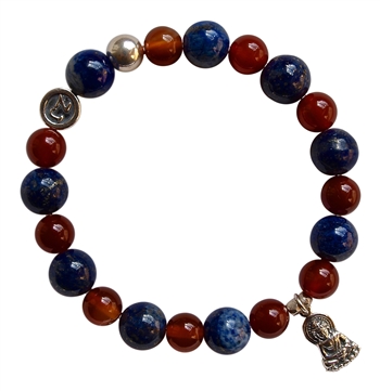 Carnelian & Lapis Bracelet BE BUDDHAFUL - zen jewelz