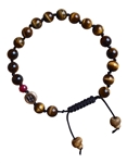 Tiger Eye Bracelet with Ruby BE BRAVE - zen jewelz