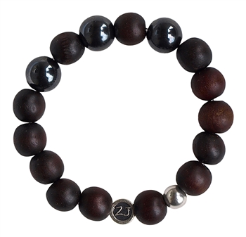 Wood Bracelets Hematite - zen jewelz