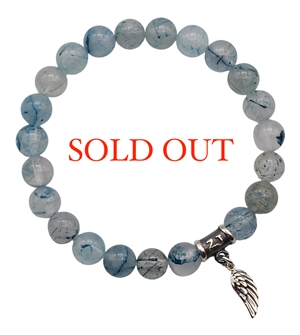 Blue Rutilated Quartz Bracelet BRING BLESSINGS - zen jewelz