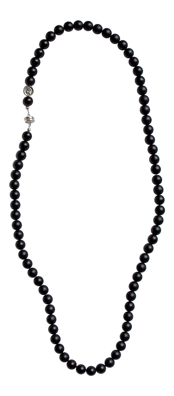 Matte Finish Onyx Necklace - BE POSITIVE - zen jewelz