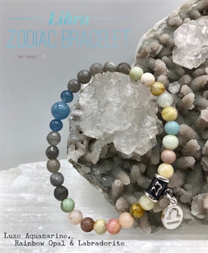 Zodiac Birthstone Bracelet LIBRA - zen jewelz by ZenJen
