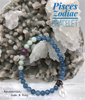 Zodiac Birthstone Bracelet PISCES - zen jewelz by ZenJen