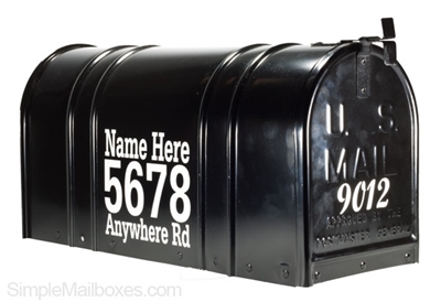 Large Rural Mailbox Black