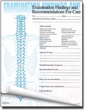Chiropractic Exam Forms