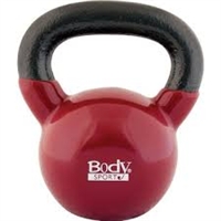 BodySport 30lb Kettlebell, Latex-Free, Dark Red