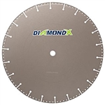 DiamondX Cut-off Wheels for Rail 16" x .155" x 1"-20mm Part#168761-DX