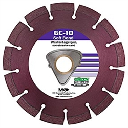 172620 GC-10 Early Entry Blades for Ultra Hard Aggregate 10"x.100xTri arbor
