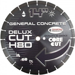 50545 16" X .125 X 1" Delux-Cut High Speed Diamond Blade H10D Asphalt, Green Concrete, Brick/Block