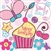 Napkin-Birthday-Cupcake "filled with joy": 0759830211864