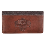 Checkbook Cover-Blessed Man-LuxLeather:  1220000133860