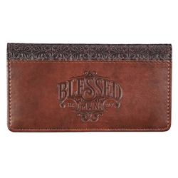 Checkbook Cover-Blessed Man-LuxLeather:  1220000133860