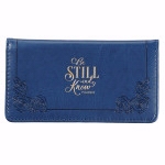 Checkbook Cover-Be Still-Navy: 1220000133877