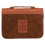 Bible Cover-Classic Luxleather-Stand Firm In The Faith-LRG: 1220000321243