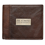 Wallet-Genuine Leather-Be Strong And Courageous:  6006937124578