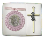 Baby Cross/Ornament Set-Pink: 602383213888