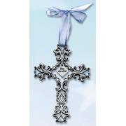 Filigree Wall Cross-Blue-Bless this Child: 785525085083