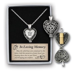 Locket-Always In My Heart Memorial Heart w/Vial: 785525254090