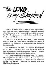 The Lord is My Shepherd