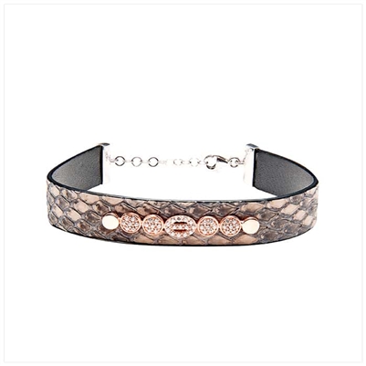Snake Skin/Leather Bracelet