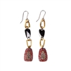 Black/Red Drop Earrings