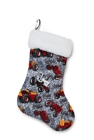 Case Tractor and Logo Christmas Stocking, Gray